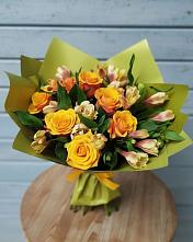 Букет цветов из:  Альстромерии и Розы в Правокумском