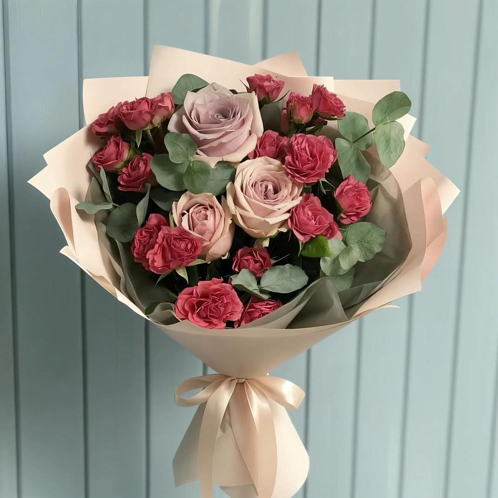 Букет цветов из: Гвоздики и Розы в Правокумском