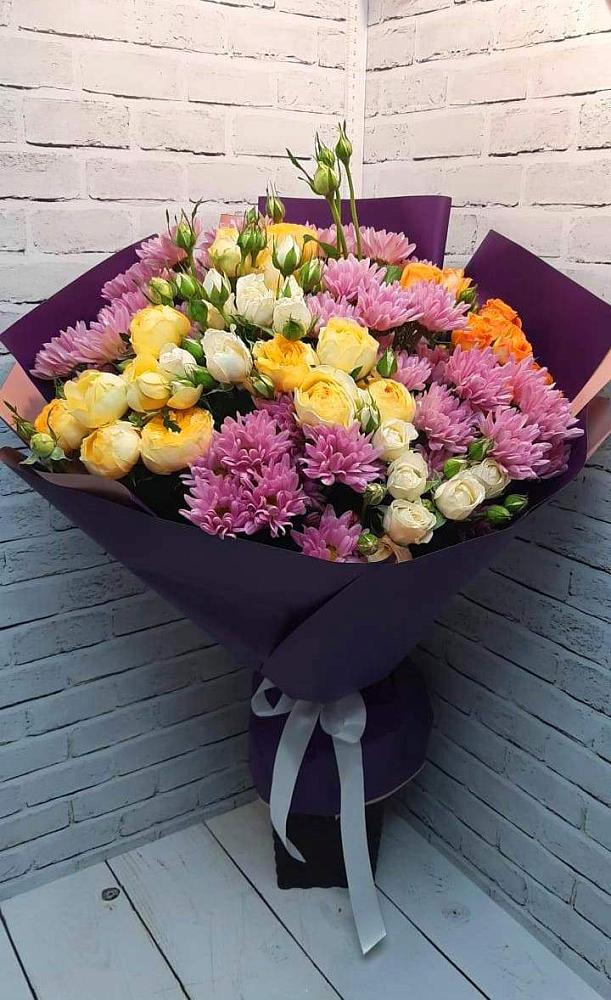 Букет цветов из: Хризантемы и Розы в Правокумском