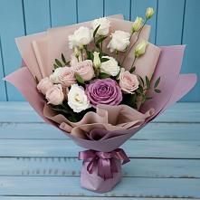 Букет цветов из:  Розы и Лизиантусы #REPLACE_PRED# Правокумском