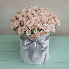 Цветочная композиция из Розы в шляпной коробке в Правокумском