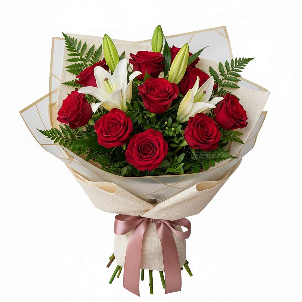 Букет цветов из: Лилии и Розы в Правокумском