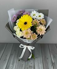 Букет цветов из:  Розы, Герберы и Хризантемы в Правокумском