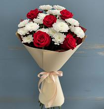 Букет цветов из:  Розы и Хризантемы в Правокумском