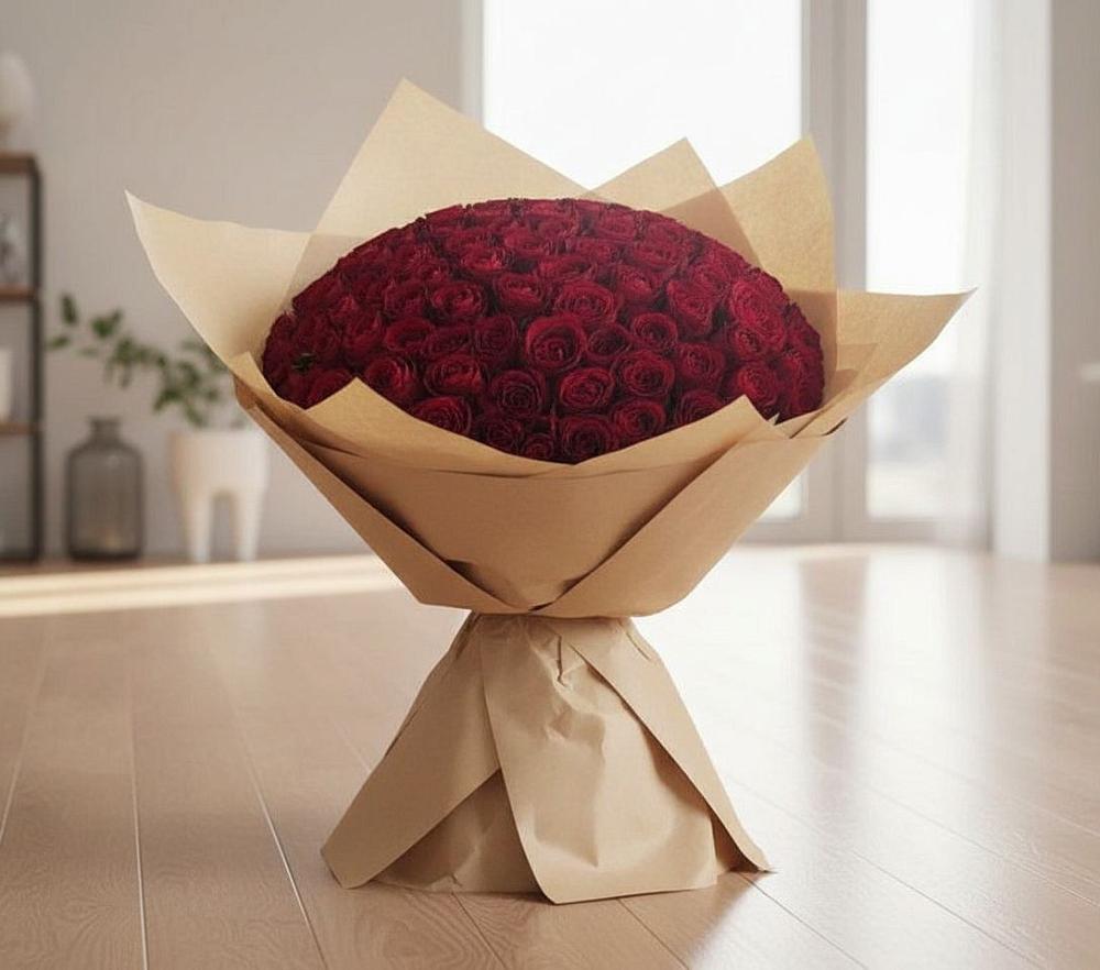 Букет 101 Красная роза в Правокумском