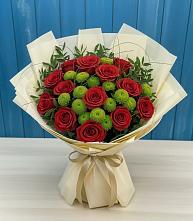 Букет цветов из:  Розы и Хризантемы в Правокумском