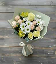 Букет цветов из:  Альстромерии, Розы и Хризантемы в Правокумском