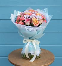 Букет цветов из:  Хризантемы и Розы в Правокумском